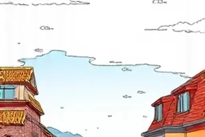 铁皮屋顶的猫封面：铁皮屋顶上蹲坐的橘猫